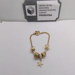 PULSERA CHARM ORO 14K 17.2 (NUEVO)