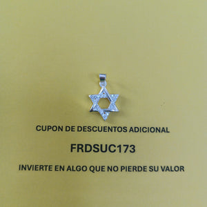 DIJE ESTRELLA DE DAVID C/CIRCONIAS PLATA .925 2.6 GR (NUEVO)