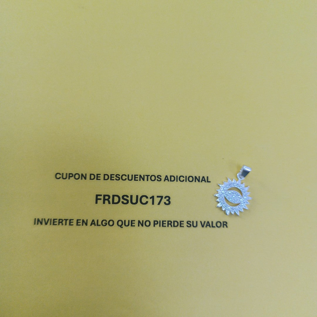 DIJE OJO MAGICO CON CIRCONIAS PLATA .925 2.1 GR (NUEVO)