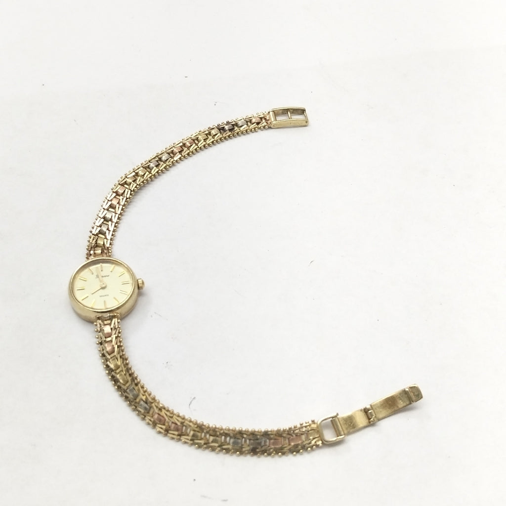 RELOJ CAJA Y PULSO ORO ORO,ORO COMBINADO 10 K 15,50 GRMS (SEMINUEVO)