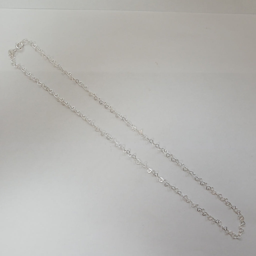 CADENA CORAZONES PLATA .925 50 CM 2.52 GR (NUEVO)