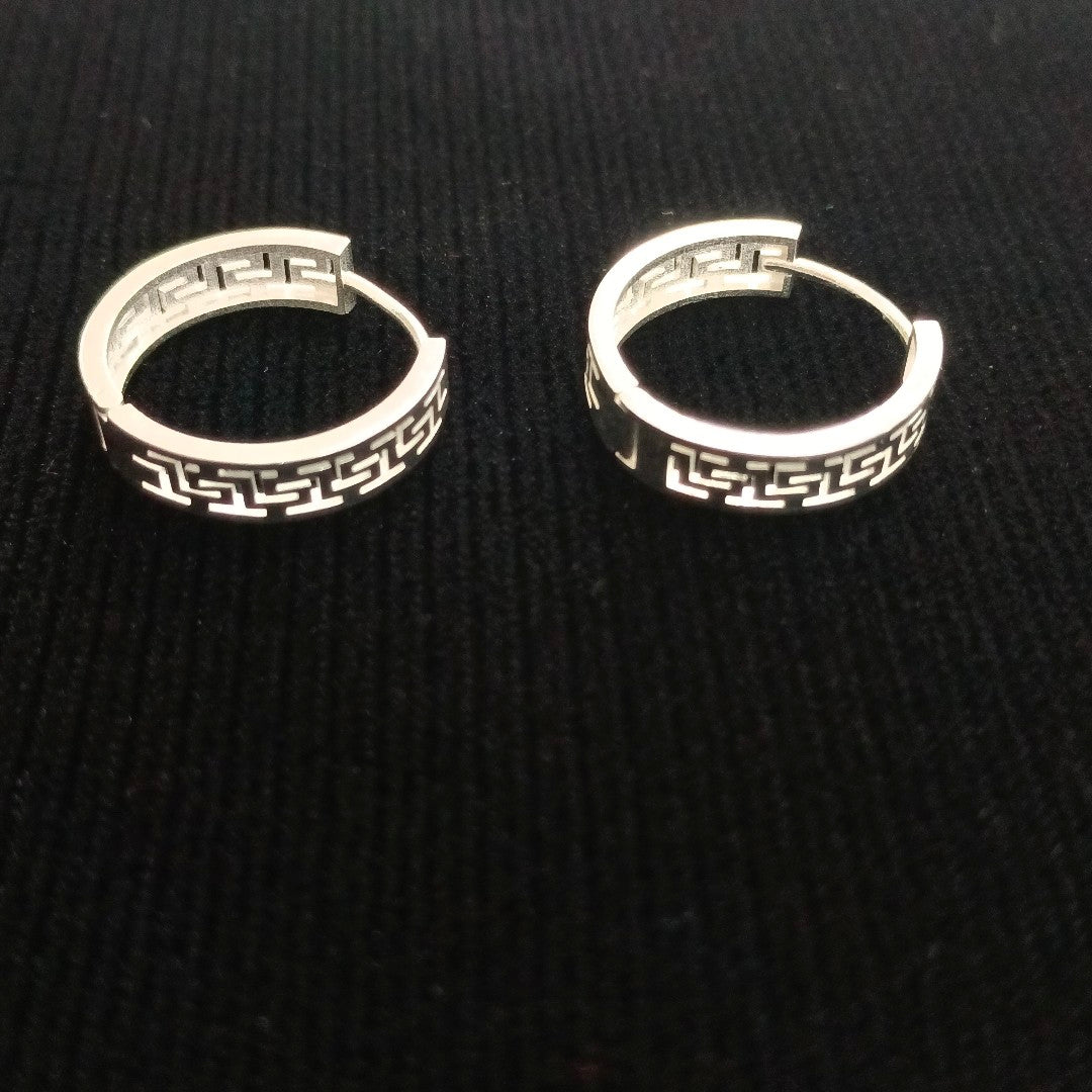 ARETES ARRACADAS GRECAS PLATA .925 4.13 GR (NUEVO)