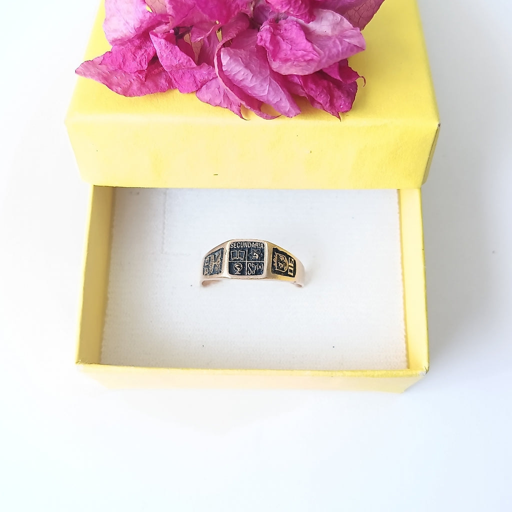 ANILLO DE GRADUACIÓN ORO 10 K 2,80 GRMS (SEMINUEVO)