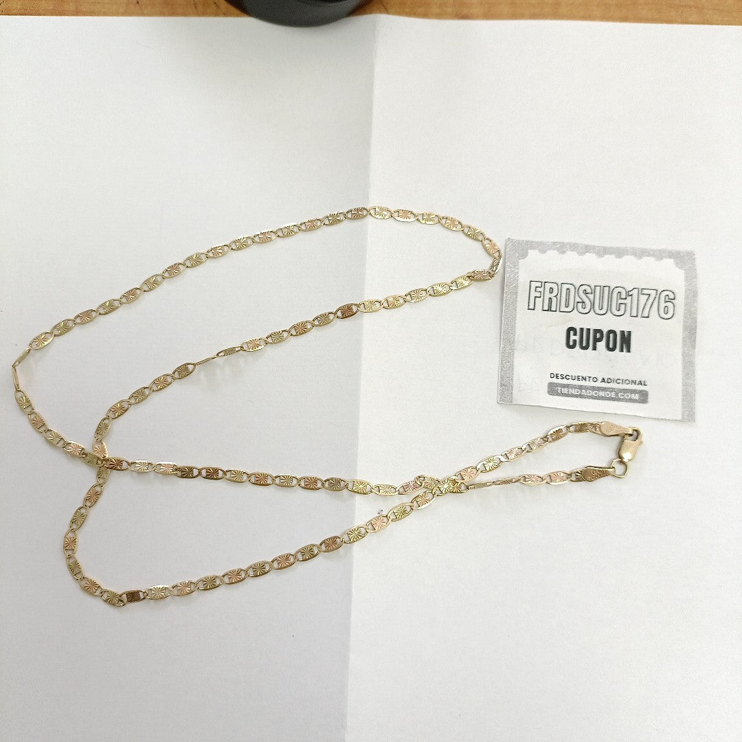 CADENA ORO, ORO COMBINADO 10 K 6.7 GRMS (SEMINUEVO)