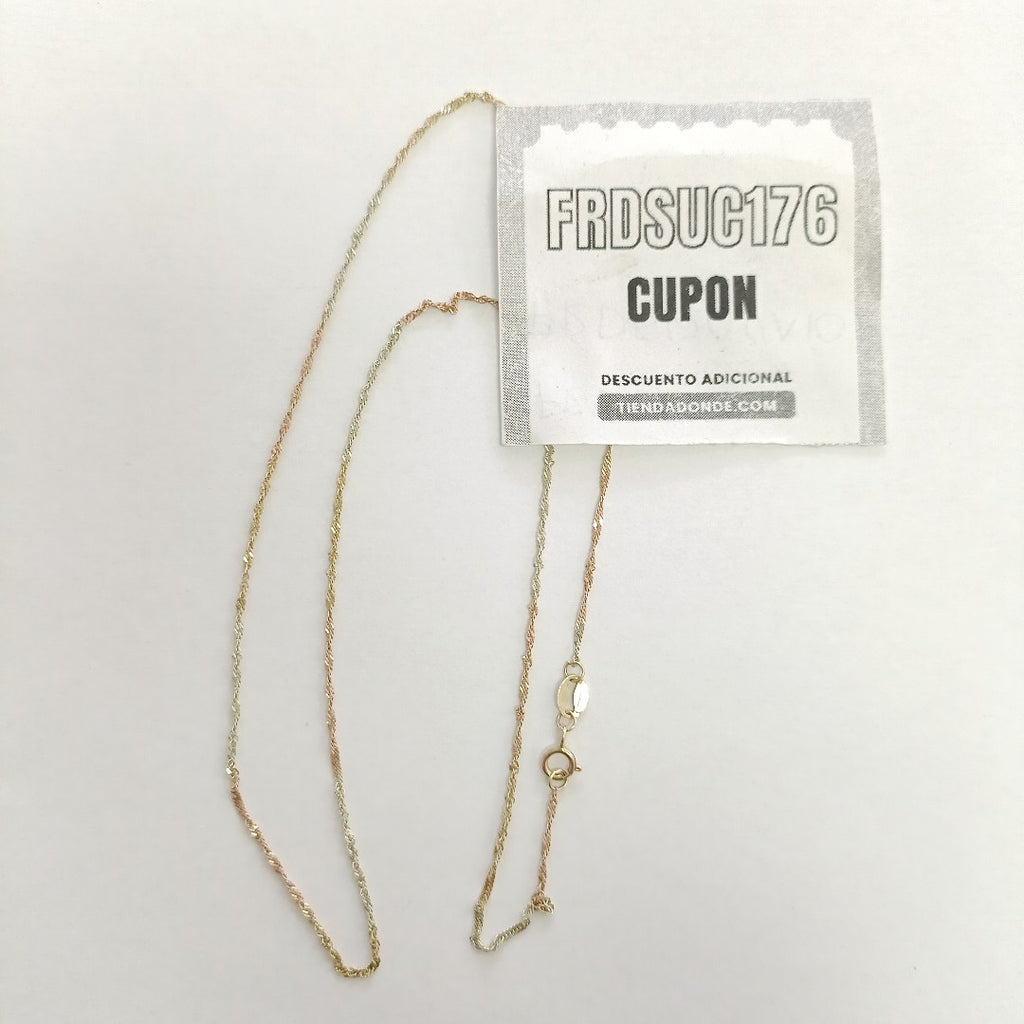 CADENA ORO COMBINADO 10 K 0,90 GRMS (SEMINUEVO)