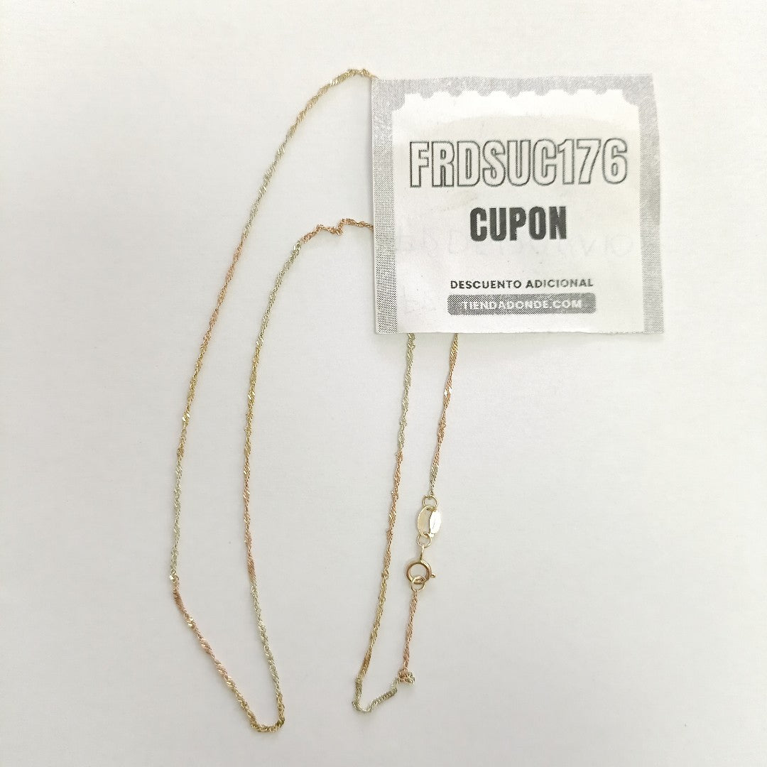 CADENA ORO COMBINADO 10 K 0,90 GRMS (SEMINUEVO)