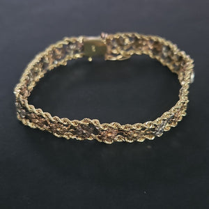 PULSERA ORO COMBINADO 14 K 12.7 GRMS (SEMINUEVO)