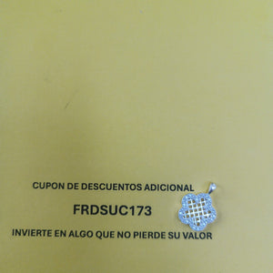 DIJE FLOR CON CIRCONIAS PLATA .925 1.7 GR (NUEVO)