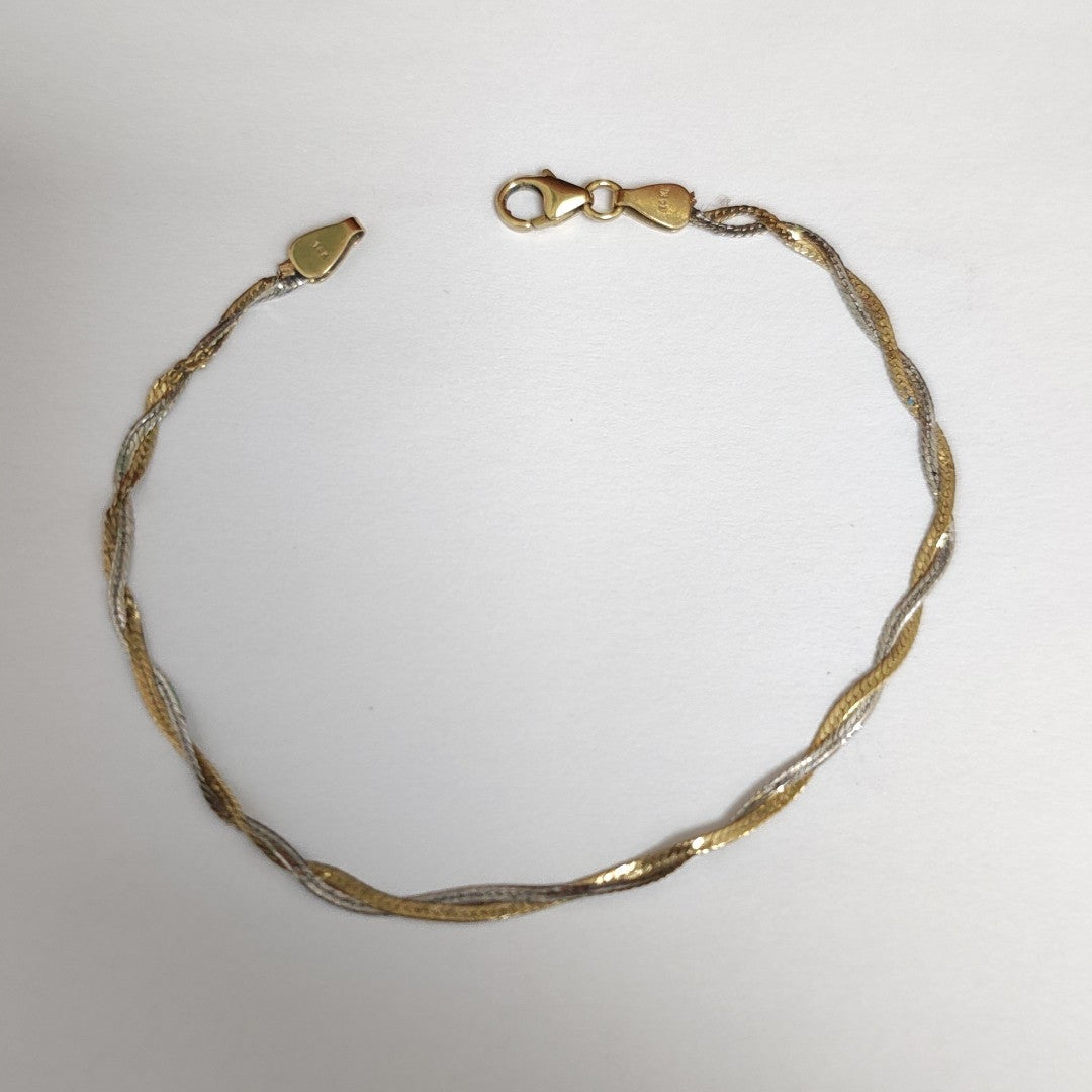 PULSERA ORO,ORO BLANCO 10 K 1,60 GRMS (SEMINUEVO)