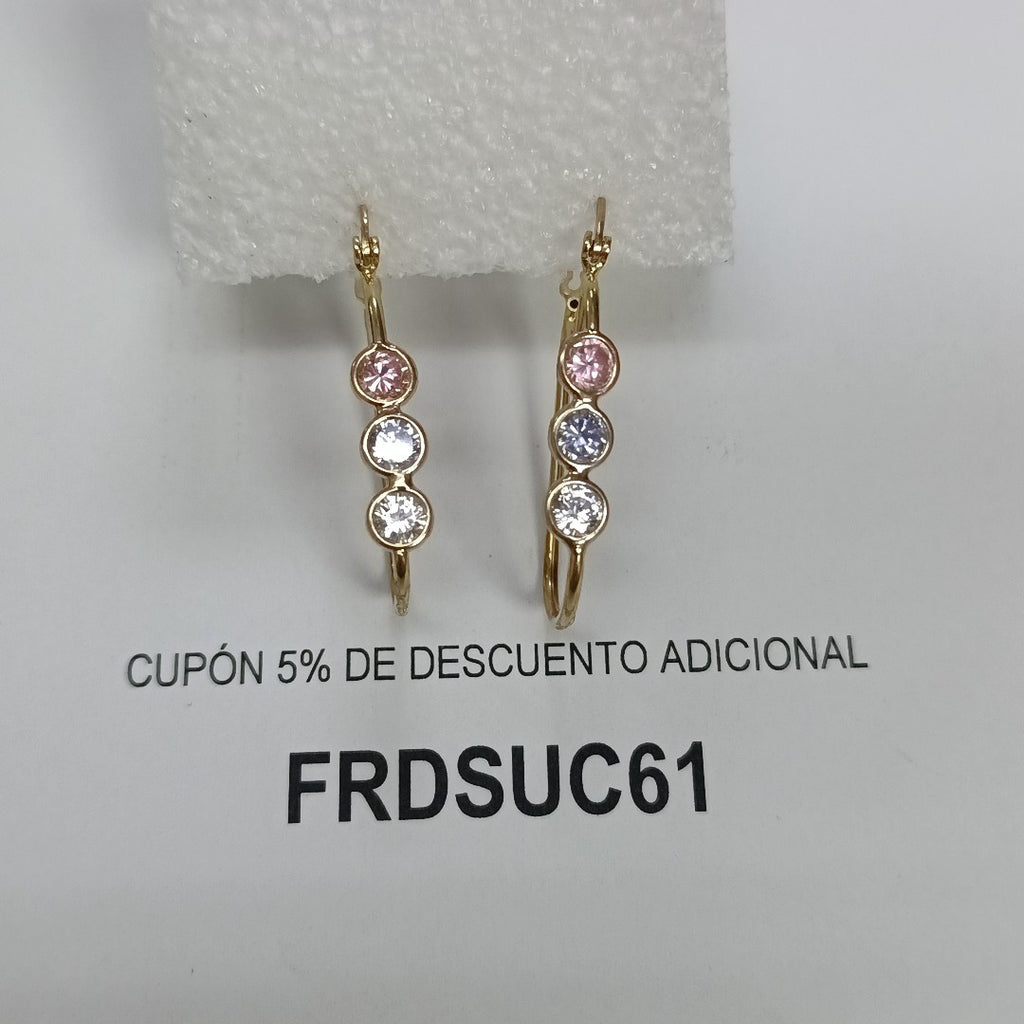 ARETES PAR ORO 8 K 3.6 GRMS (SEMINUEVO)