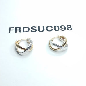 ARRACADAS PAR ORO COMBINADO 14 K 2.7 GRMS (SEMINUEVO)