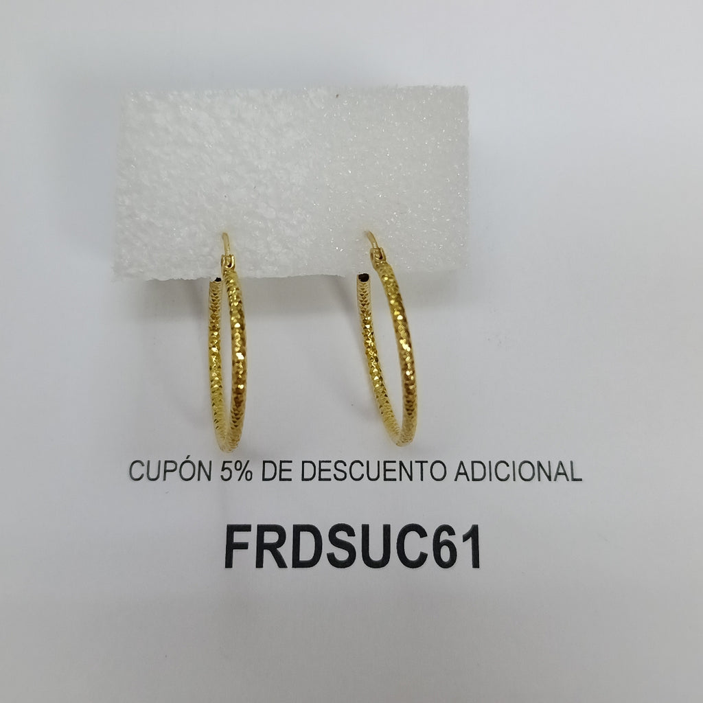 ARRACADAS PAR ORO 10 K 2 GRMS (SEMINUEVO)