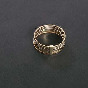 SEMANARIO DE ARGOLLAS ORO COMBINADO 14 K 3.1 GRMS (SEMINUEVO)