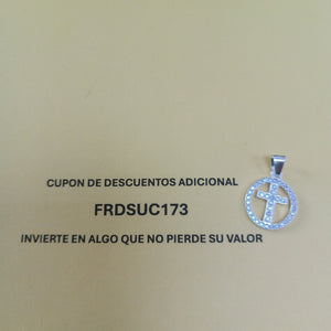 DIJE CRUZ C/CIRCONIAS PLATA .925 2.5 GR (NUEVO)