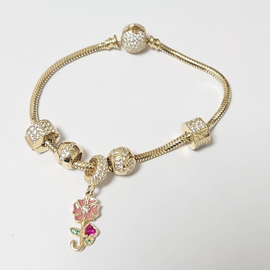 PULSERA CHARM ORO 14K 15.4 (NUEVO)