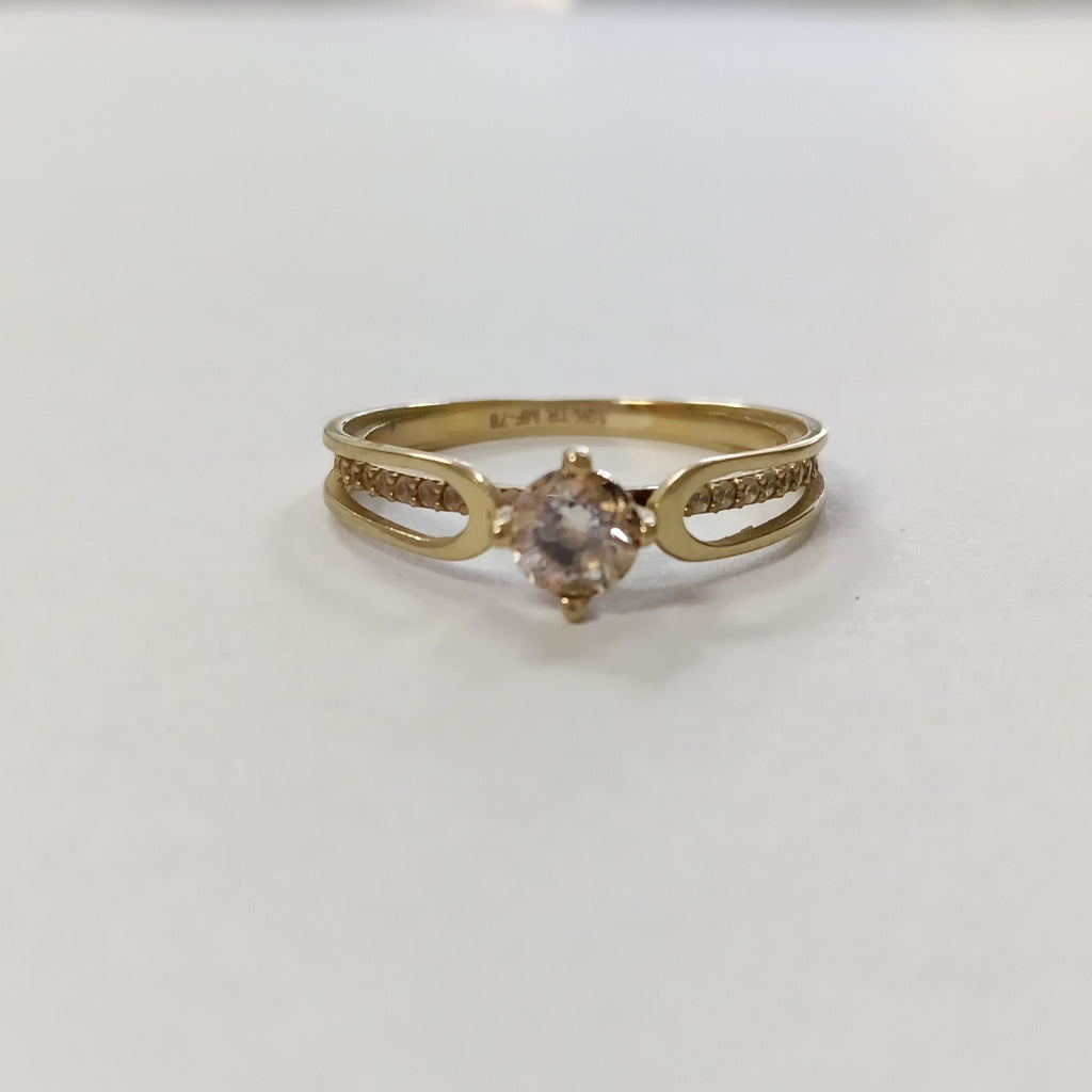 ANILLO, SOLITARIO ORO 10 K 2.1 GRMS (SEMINUEVO)
