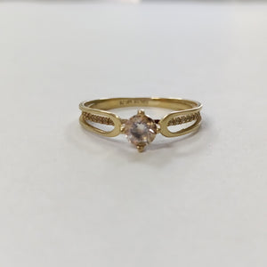 ANILLO, SOLITARIO ORO 10 K 2.1 GRMS (SEMINUEVO)