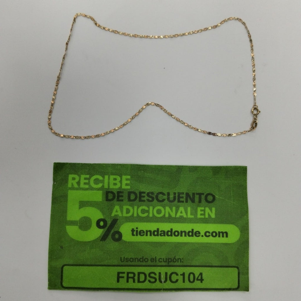 CADENA ORO, ORO COMBINADO 10 K 1.3 GRMS (SEMINUEVO)