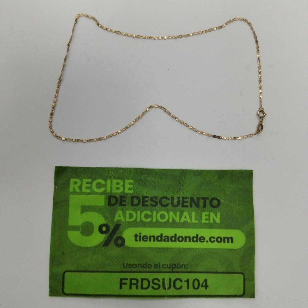 CADENA ORO, ORO COMBINADO 10 K 1.3 GRMS (SEMINUEVO)