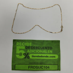 CADENA ORO, ORO COMBINADO 10 K 1.3 GRMS (SEMINUEVO)