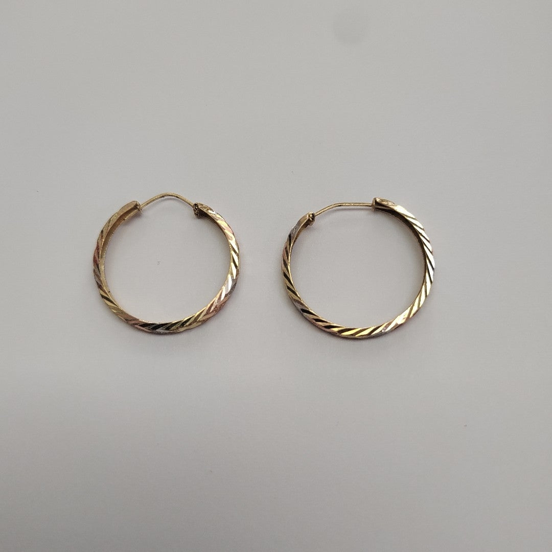 ARRACADAS PAR ORO 14 K 1.5 GRMS (SEMINUEVO)