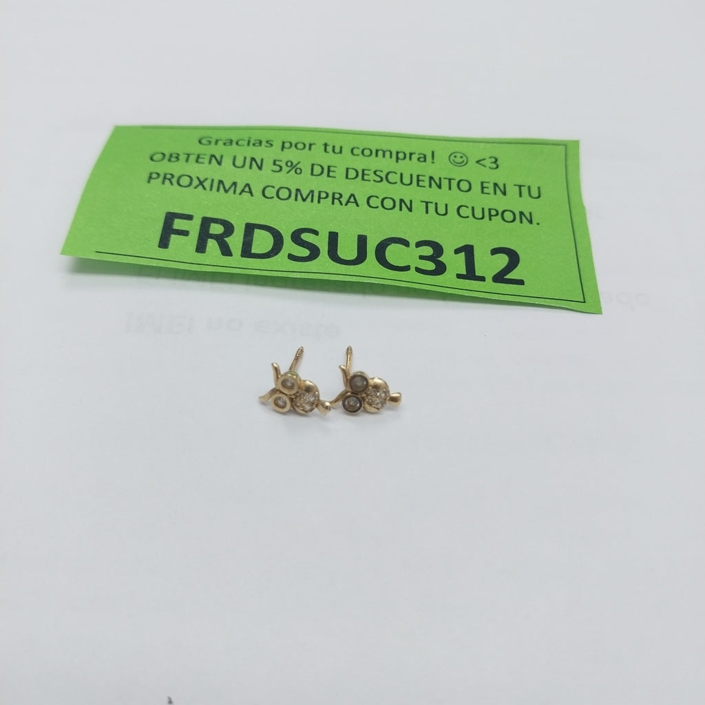 ARETES PAR ORO 14 K 0,60 GRMS (SEMINUEVO)
