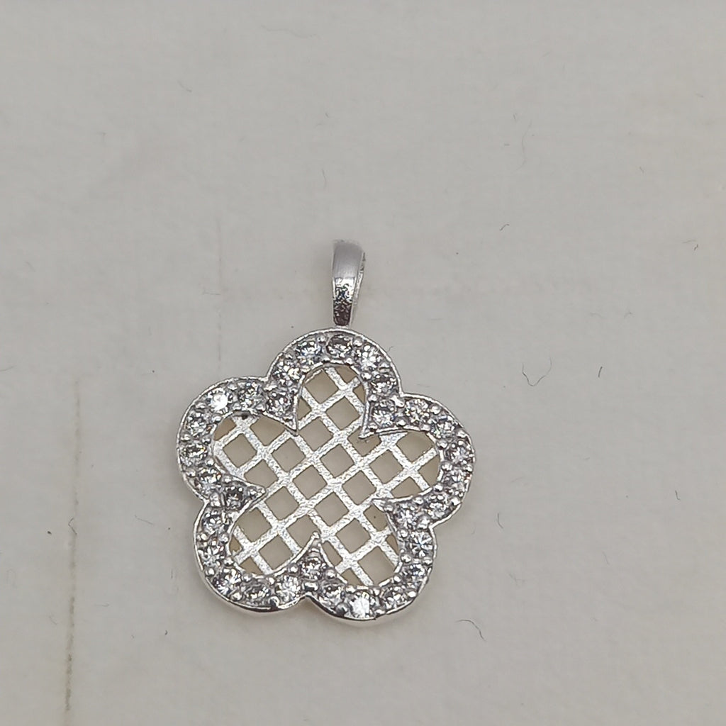 DIJE FLOR CON CIRCONIAS PLATA .925 1.8 GR (NUEVO)