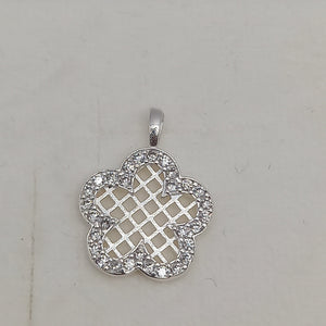 DIJE FLOR CON CIRCONIAS PLATA .925 1.8 GR (NUEVO)