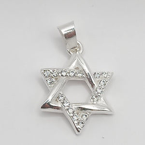 DIJE ESTRELLA DE DAVID C/CIRCONIAS PLATA .925 2.6 GR (NUEVO)