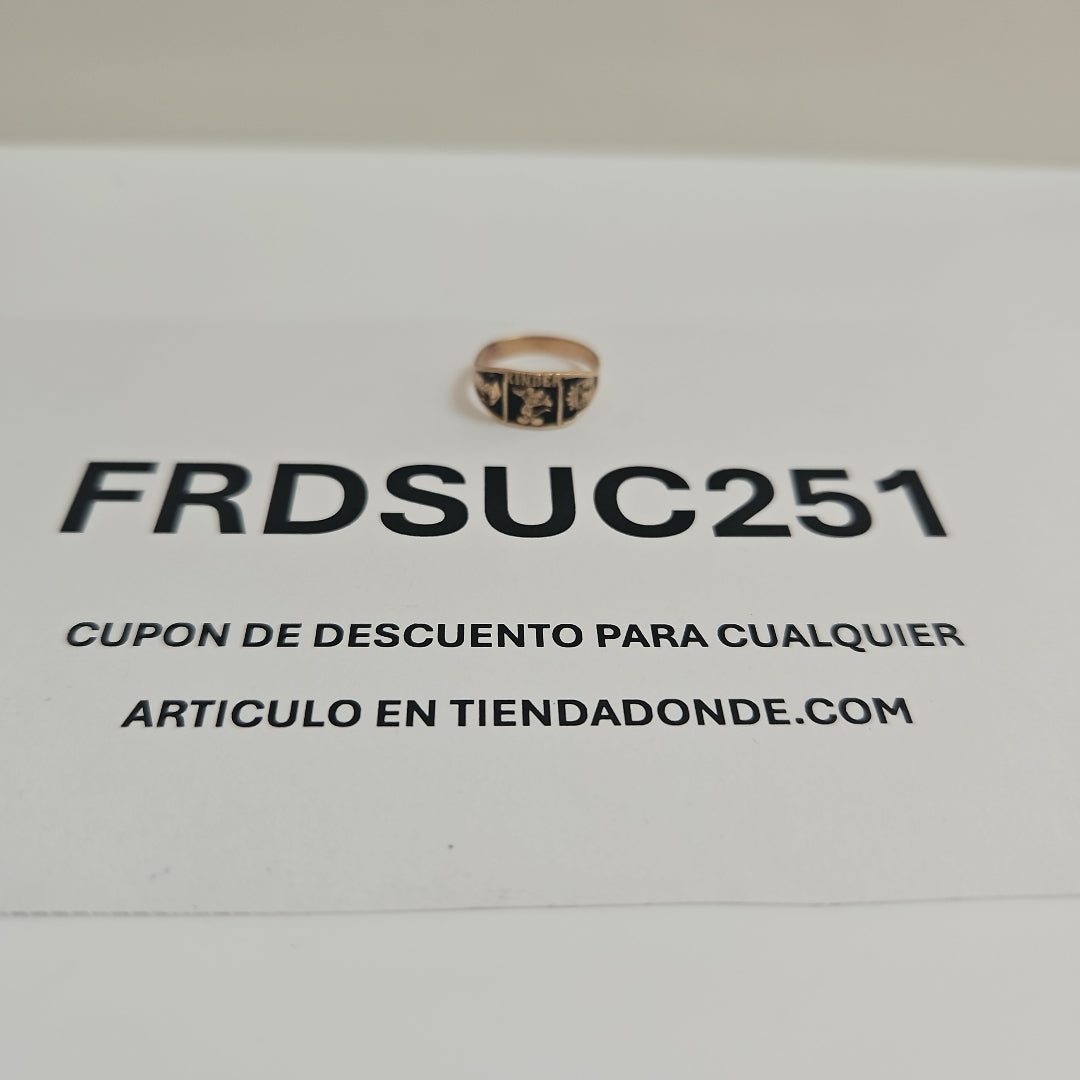 ANILLO DE GRADUACIÓN ORO 8 K 0,80 GRMS (SEMINUEVO)