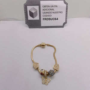 PULSERA CHARM ORO 14K 16.3 (NUEVO)