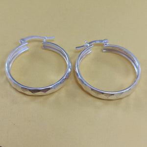 ARETES ARRACADAS FACETADAS PLATA .925 2.5 GR (NUEVO)