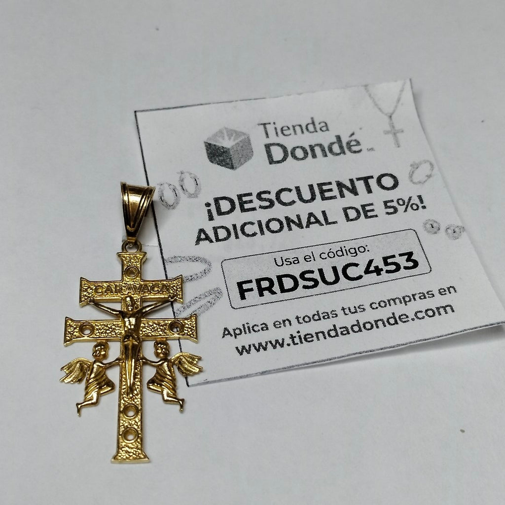 CRUZ DE CARAVACA ORO 14 K 3.3 GRMS (SEMINUEVO)