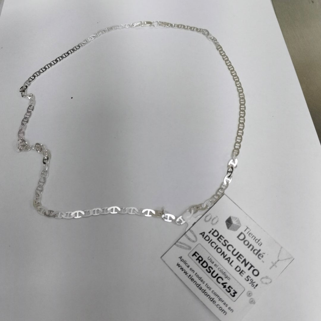 CADENA TEJIDO GUCHI PLATA .925 55 CM 12.4 GR (NUEVO)