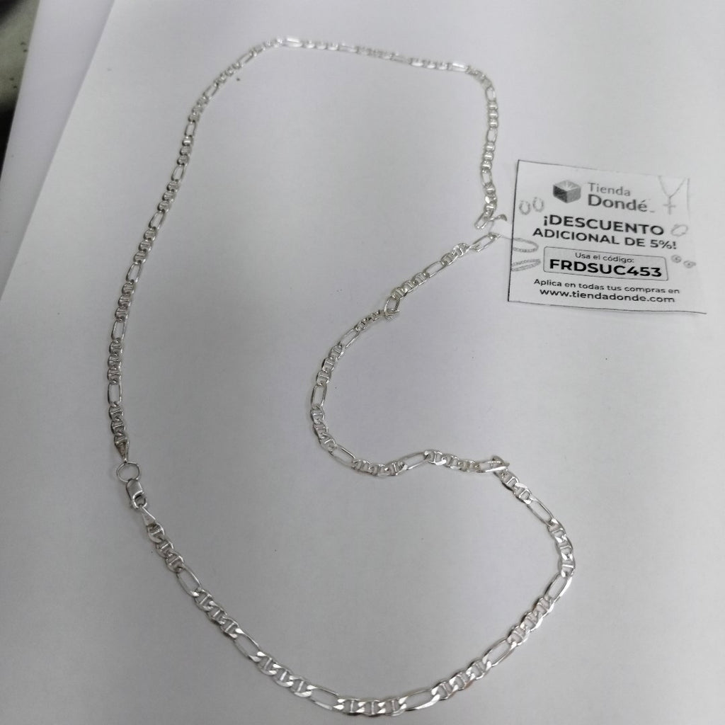 CADENA TEJIDO 3X1 PLATA .925 60 CM 8.3 GR (NUEVO)