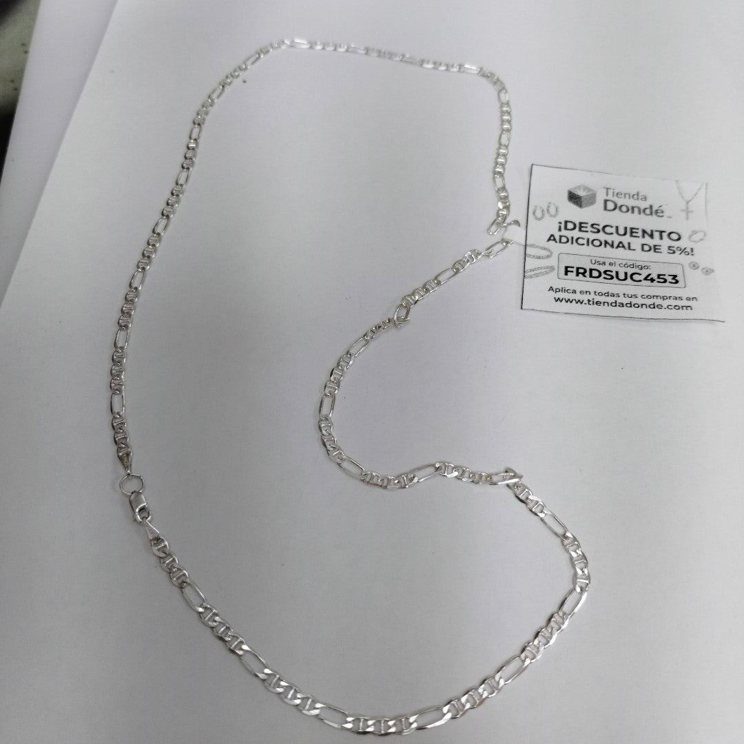 CADENA TEJIDO 3X1 PLATA .925 60 CM 8.3 GR (NUEVO)