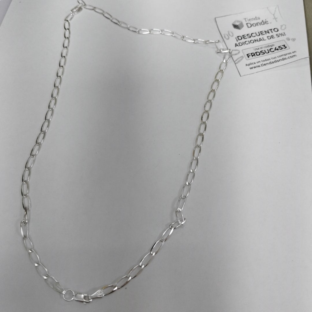 CADENA TEJIDO ESLABONES PLATA .925 55 CM 10.1 GR (NUEVO)