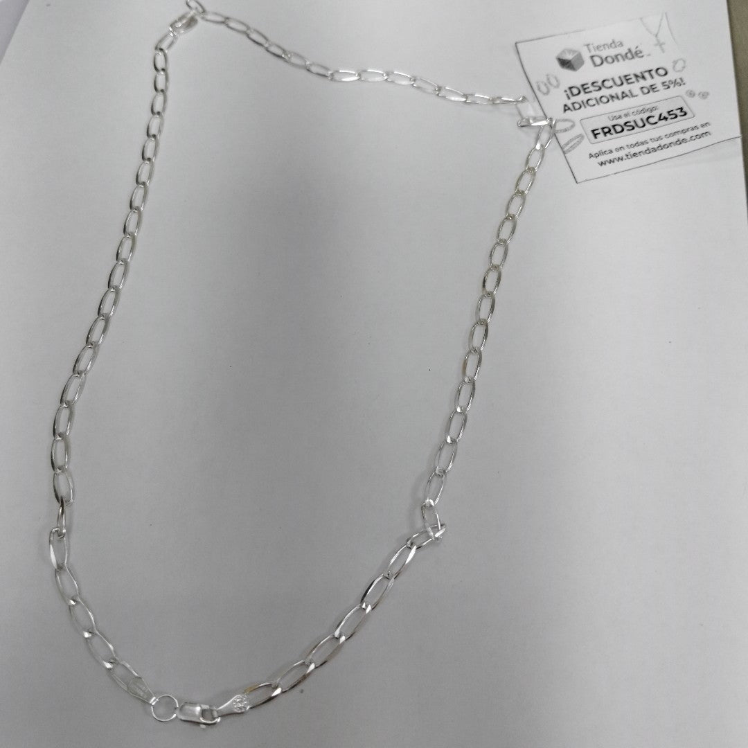 CADENA TEJIDO ESLABONES PLATA .925 55 CM 10.1 GR (NUEVO)