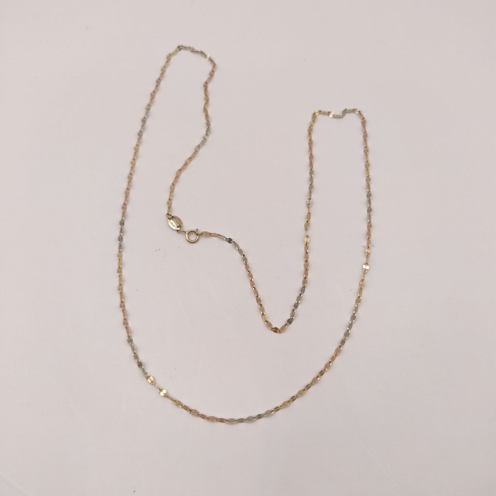 CADENA ORO COMBINADO 8 K 1.6 GRMS (SEMINUEVO)