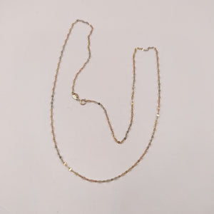 CADENA ORO COMBINADO 8 K 1.6 GRMS (SEMINUEVO)