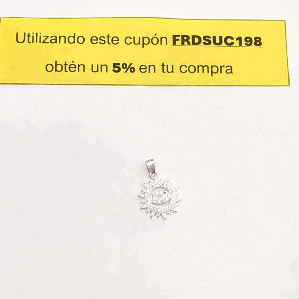 DIJE OJO MAGICO CON CIRCONIAS PLATA .925 2 GR (NUEVO)