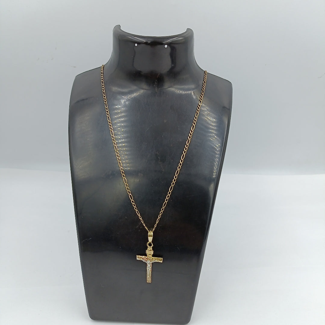 CADENA, CRUCIFIJO ORO 10 K 3.7 GRMS (SEMINUEVO)
