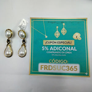 ARETES PAR ORO 14 K 27,90 GRMS (SEMINUEVO)