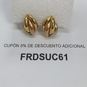 ARETES PAR ORO 14 K 5.3 GRMS (SEMINUEVO)