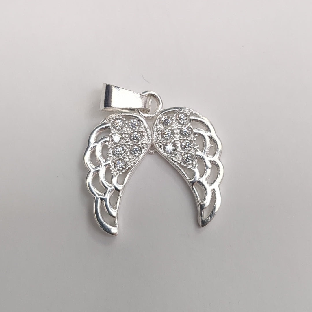 DIJE ALAS C/CIRCONIAS PLATA .925 2.3 GR (NUEVO)