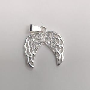 DIJE ALAS C/CIRCONIAS PLATA .925 2.3 GR (NUEVO)