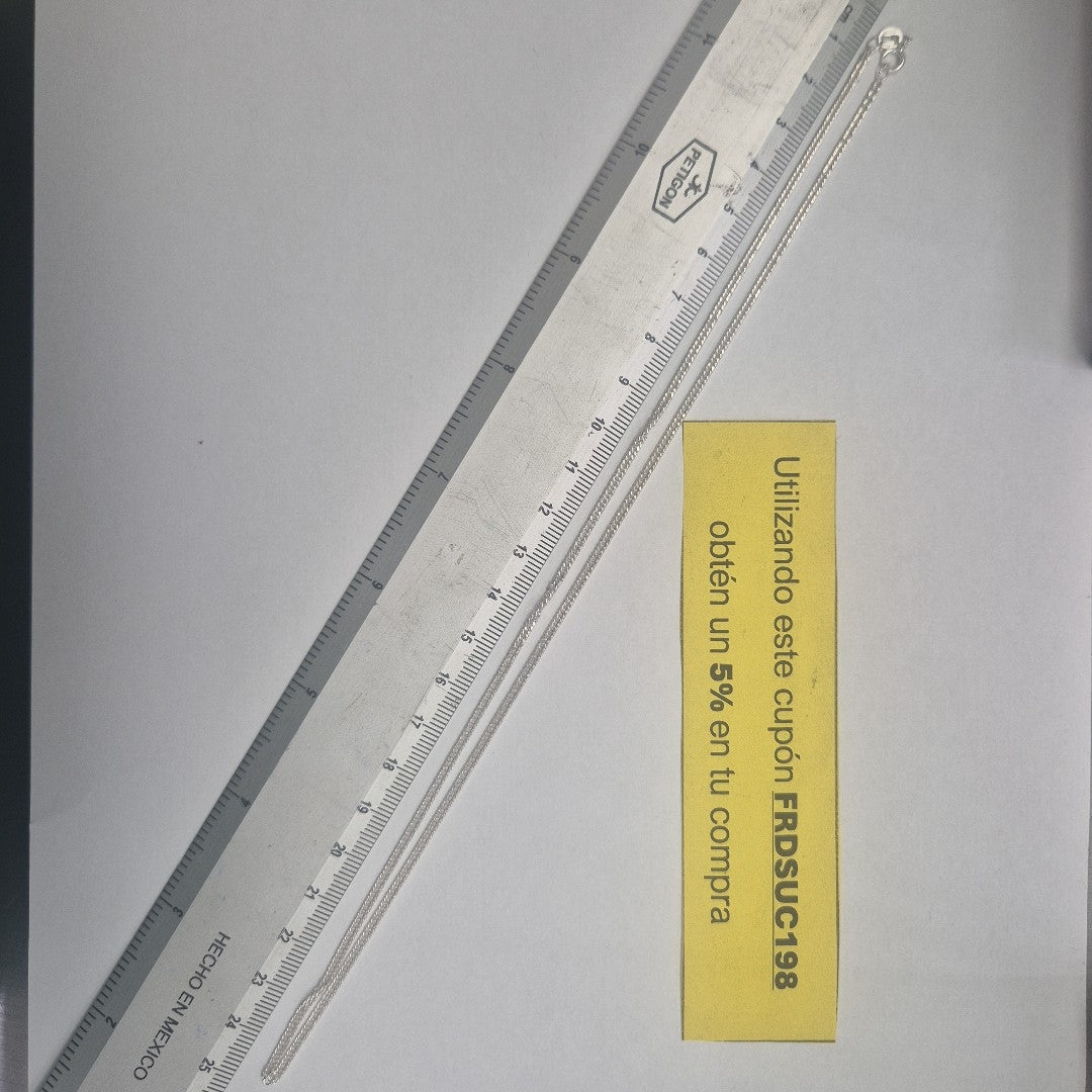 CADENA BARBADA PLATA .925 50 CM 4.22 GR (NUEVO)