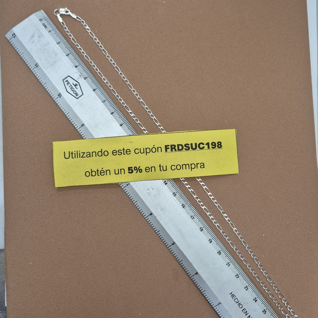 CADENA 3X1 PLATA .925 55 CM 4.33 GR (NUEVO)