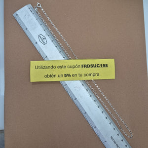 CADENA TEJIDO ESLABONES PLATA .925 50 CM 2.7 GR (NUEVO)
