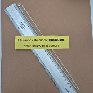 CADENA BARBADA PLATA .925 50 CM 4.22 GR (NUEVO)